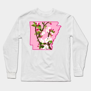 Arkansas State Flower Apple Blossom Long Sleeve T-Shirt